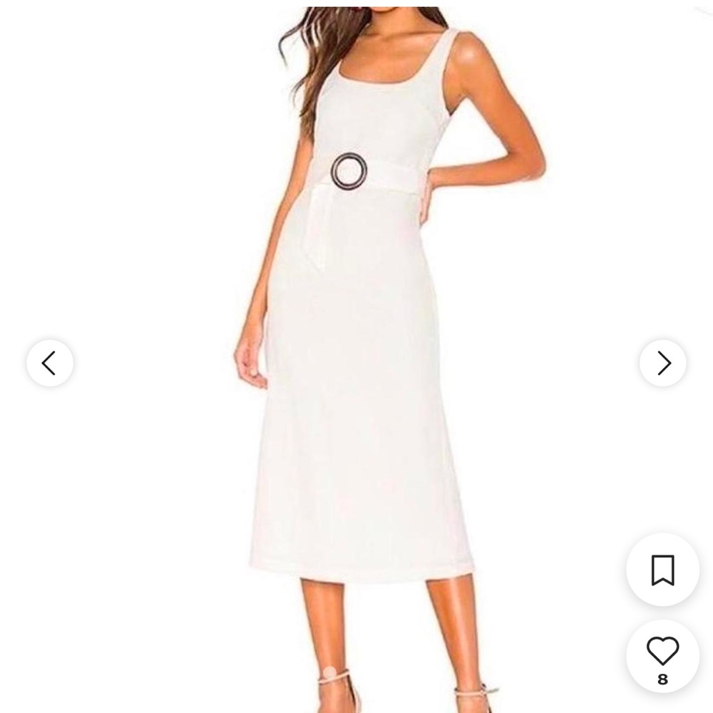 Privacy Please white linen belted dress size: large
